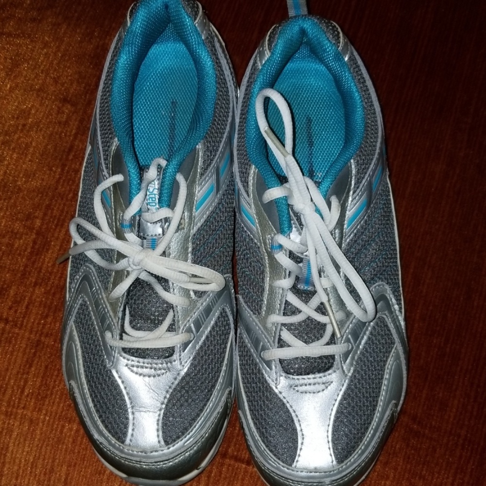 TrimStep Sneakers Turquoise Silver Teal Grey 8.5 M